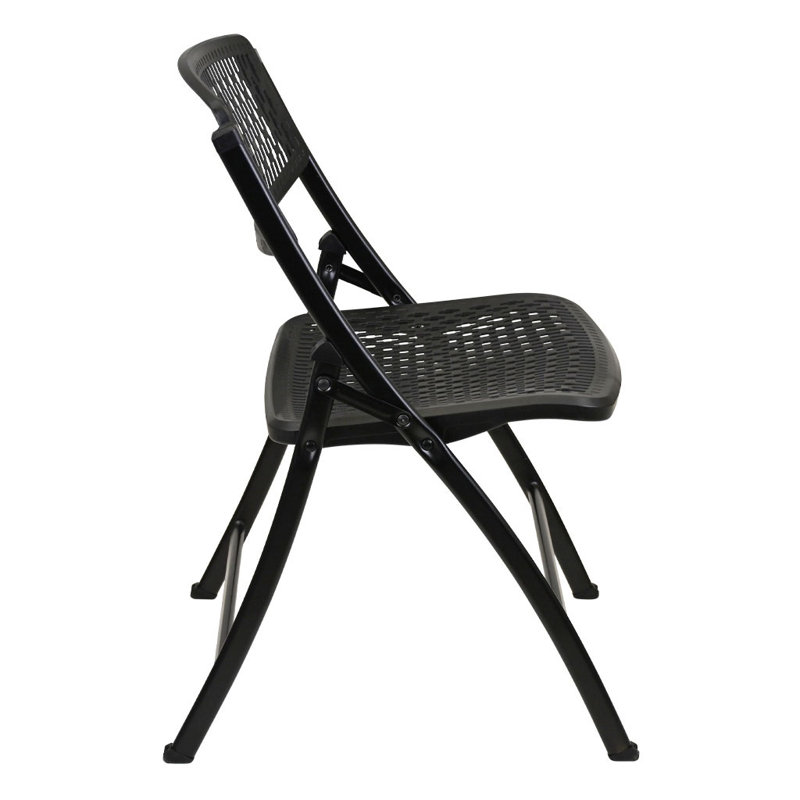 Black Steel and Plastic Folding Chair Set of 40