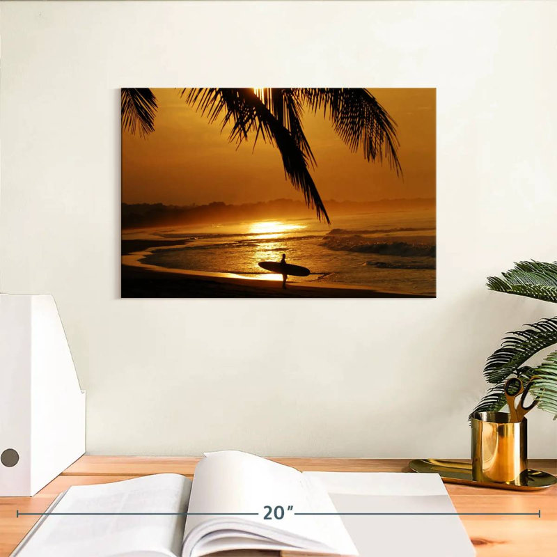 Gillard Sunset Gold Surfer, H 8 po x l 12 po