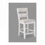Ensemble de 2 pièces tabouret de bar à hauteur de comptoir noir de style campagnard avec siège et dossier rembourrés de couleur grise-1159979803