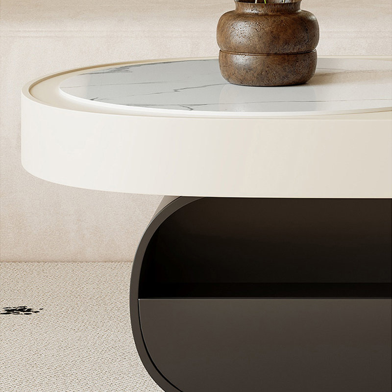 Table basse style français en bois durable, H 14,96 po x L 43,3 po x l 21,65 po