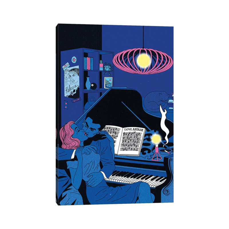 Piano Affair by Laura Mexia - 1 Piece Wrapped Canvas Wall Art, 30.48 cm H x 45.72 cm W