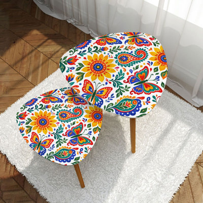 Ensemble de 2 tables basses gigognes Triangle