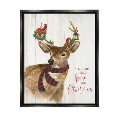 " All Roads Lead Home Christmas Deer " by Nan