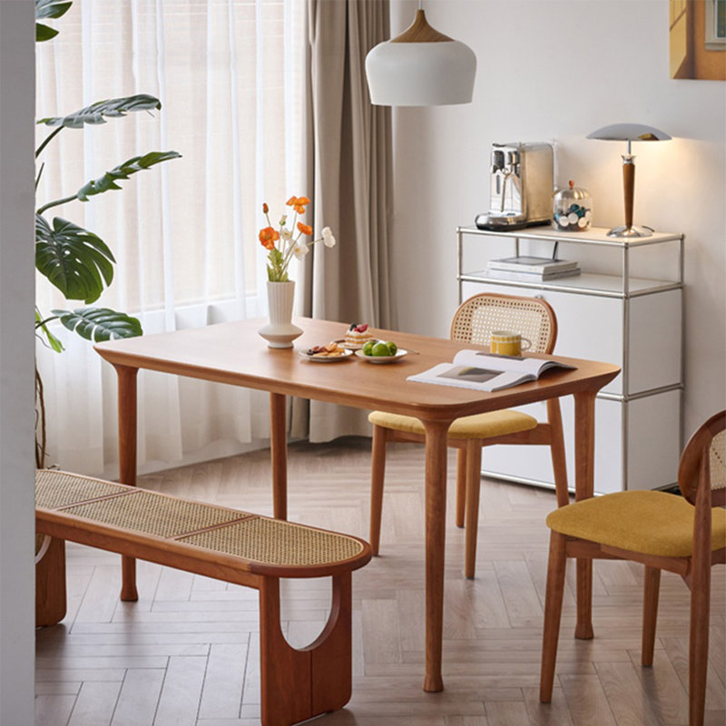 Choix simple et classique de table de salle à manger, H 29,52 po x L 70,86 po x l 35,43 po, Brun