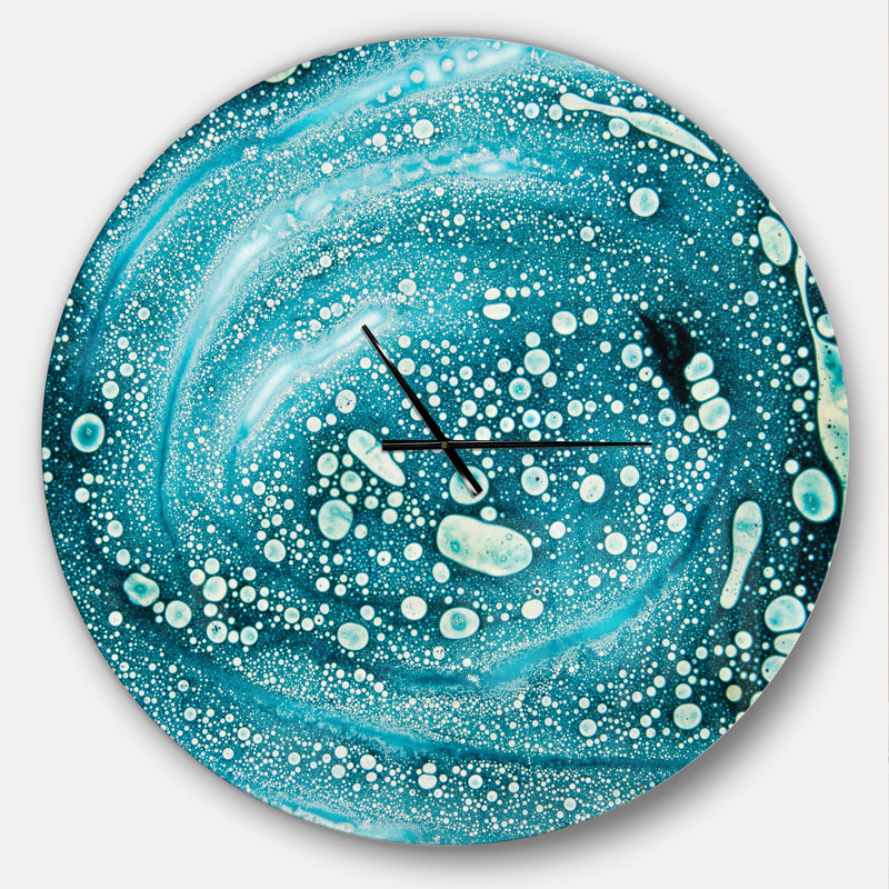 Precious Blue Fabulous Motif - horloge murale moderne, Surdimensionné