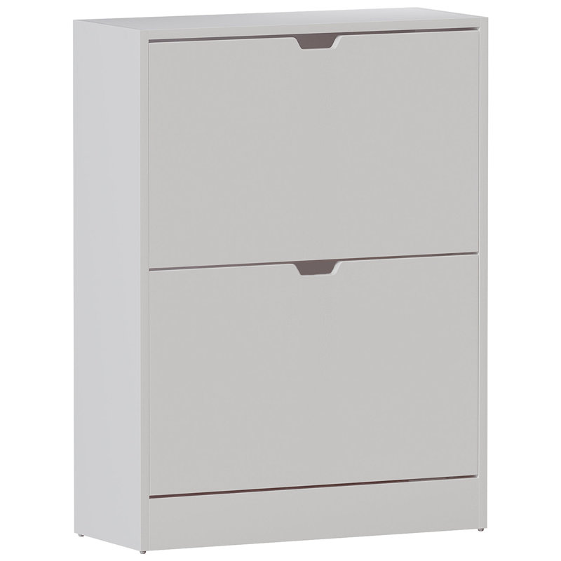 12 Pair Shoe Storage Cabinet, White