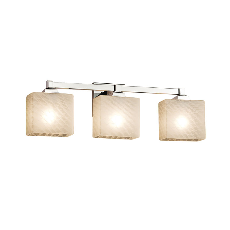 Éclairage pour meuble-lavabo 3 lumières Casson, Chrome poli, Tissage