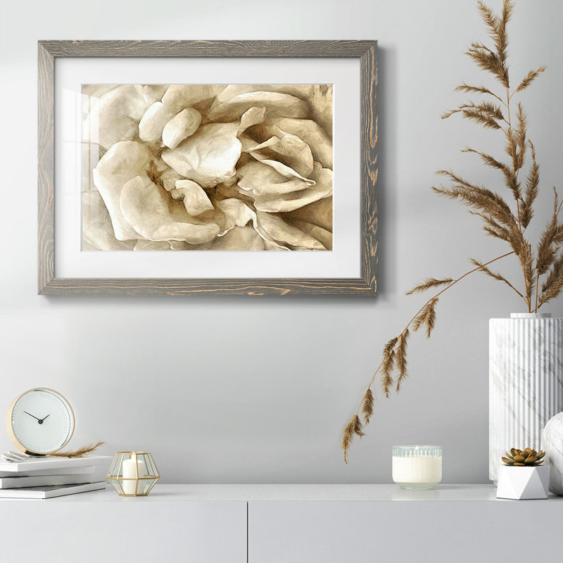Fleur murale neutre II, H 14 po x l 20 po x P 1,5 po, Gris