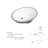 Topcraft White Ceramic Oval Undermount Bathroom Sink