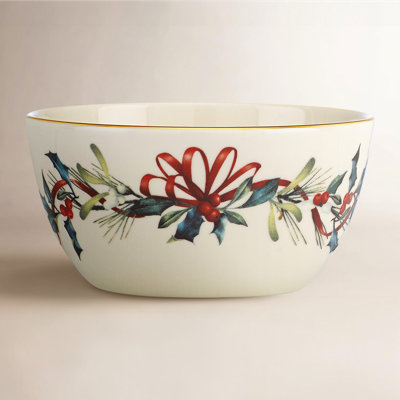 Winter Greetings Porcelain Serving Bowl