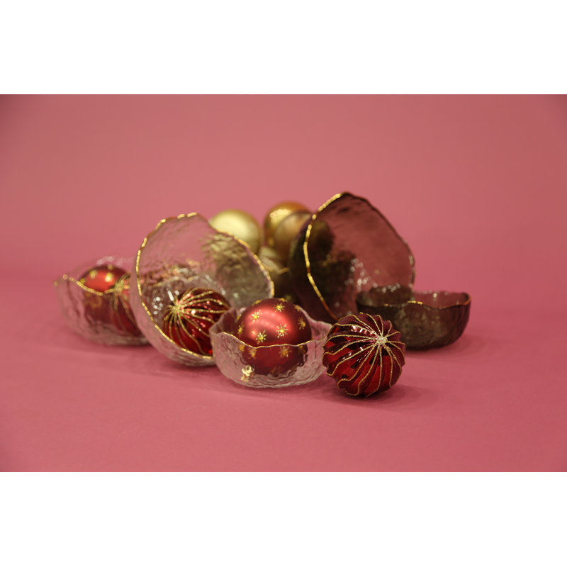 Canora Grey Houlihan Glass Salad Bowl, Brown