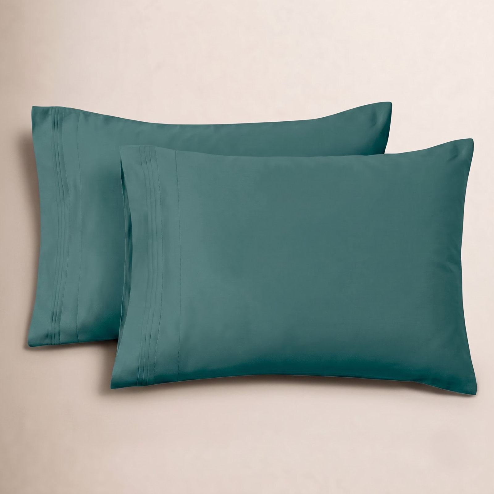 Arling Cotton Pillowcase, Standard Pillowcase, Deep Sea