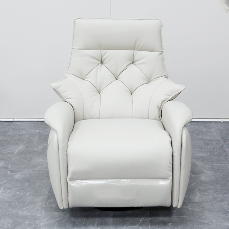 Modern Multi-Functional Single High-Back Recliner, Beige