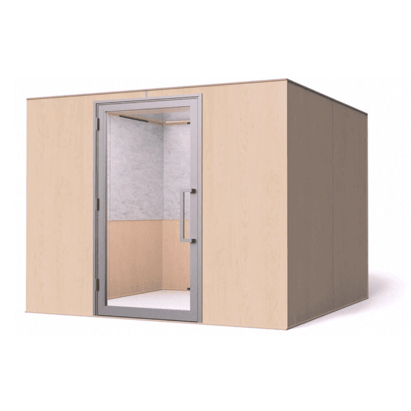 Quad Zenbooth avec porte conforme à l'ADA, Érable, Oui