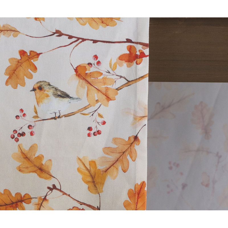Floral 100% Cotton Table Runner, 108" L x 14.5" W