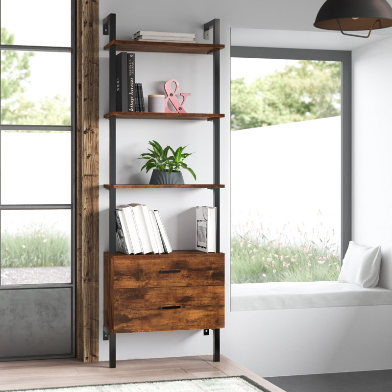185cm H x 60cm W Steel Ladder Bookcase