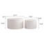 Ensemble de 2 tables basses rondes blanches avec rangement caché