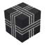Cube à rayures striées Modern