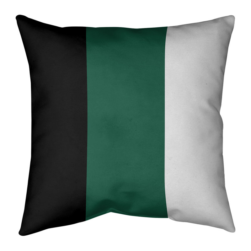 Housse de coussin, 18 po x 18 po, Vert, Polyester sergé