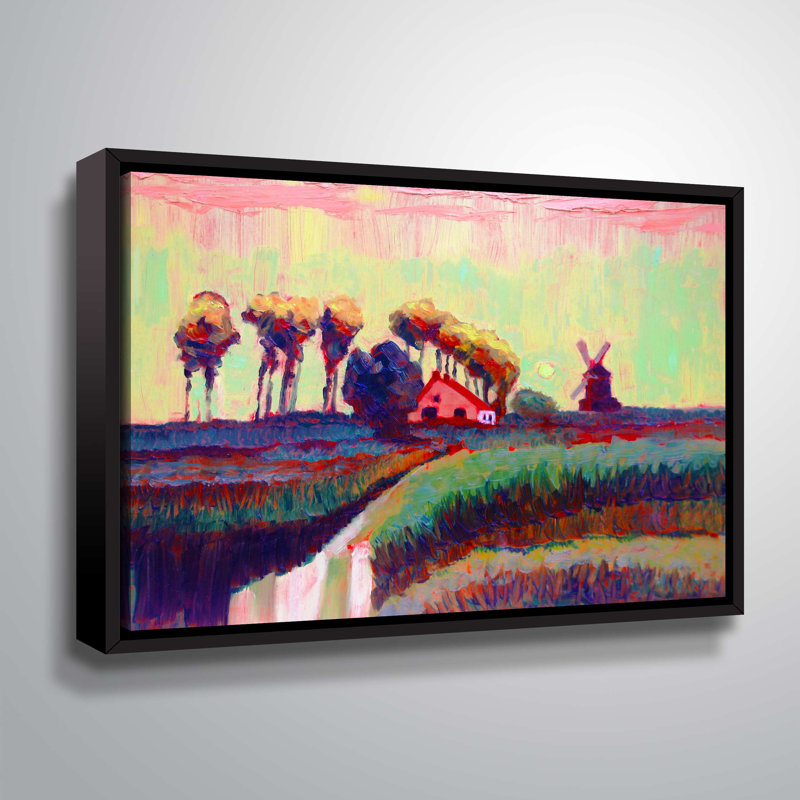 «After Eaton Holland Sunset», reproduction sur toile, H 8 po x l 10 po x P 2 po, Toile sur cadre