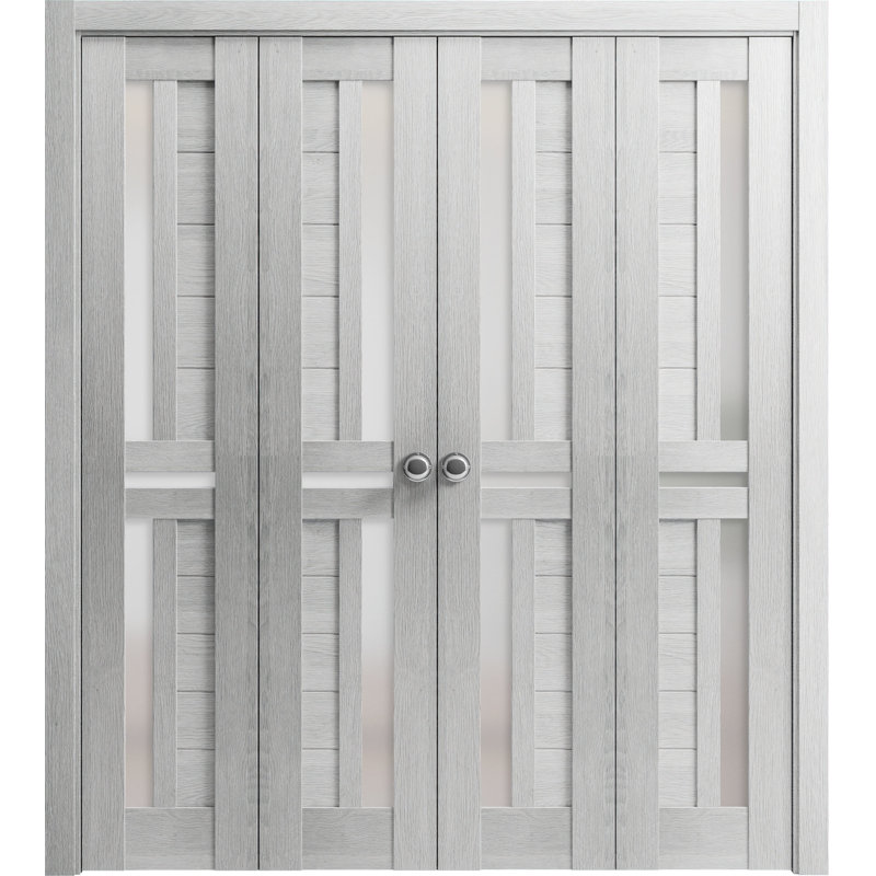 Portes pliantes Veregio, Gris clair, 96 po x 80 po