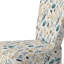 Chaise d'appoint blanche et bleue rembourrée en velours nordique Serenity