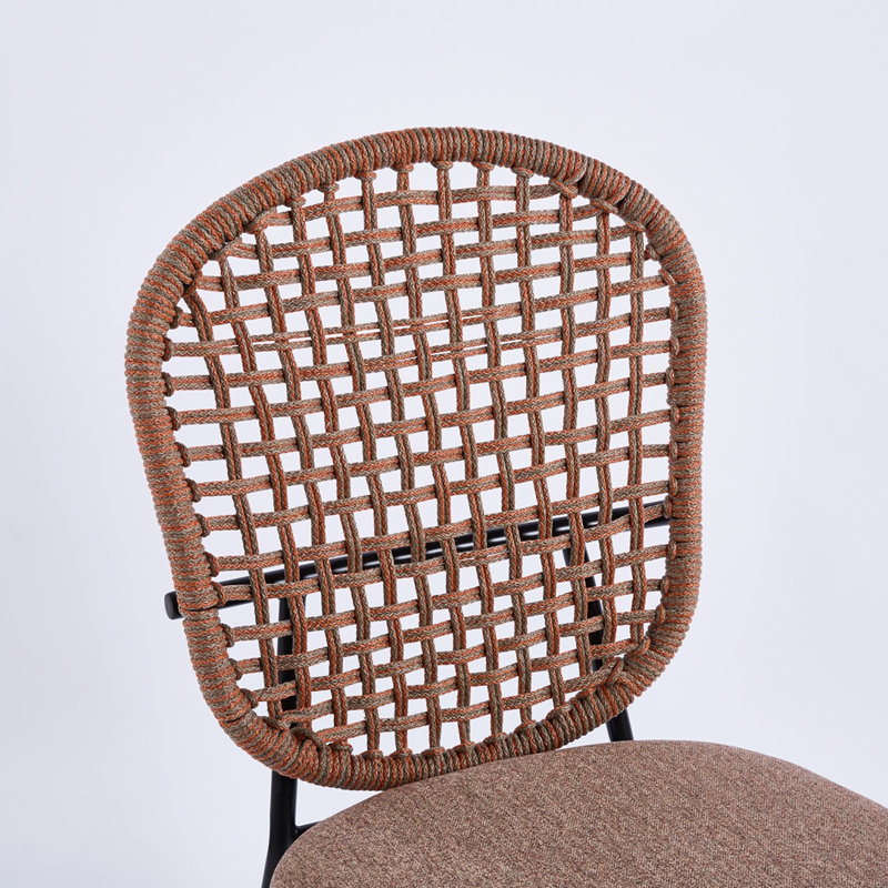 Keeyon Dining chair set of 4, Black, Dark Brown