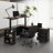 63'' L-Shaped Electric Standing Desk With Drawers, Adjustable Height Workstation With Storage Shelves And Cabinet, Sit-Stand Home Office Corner Desk-1936688957