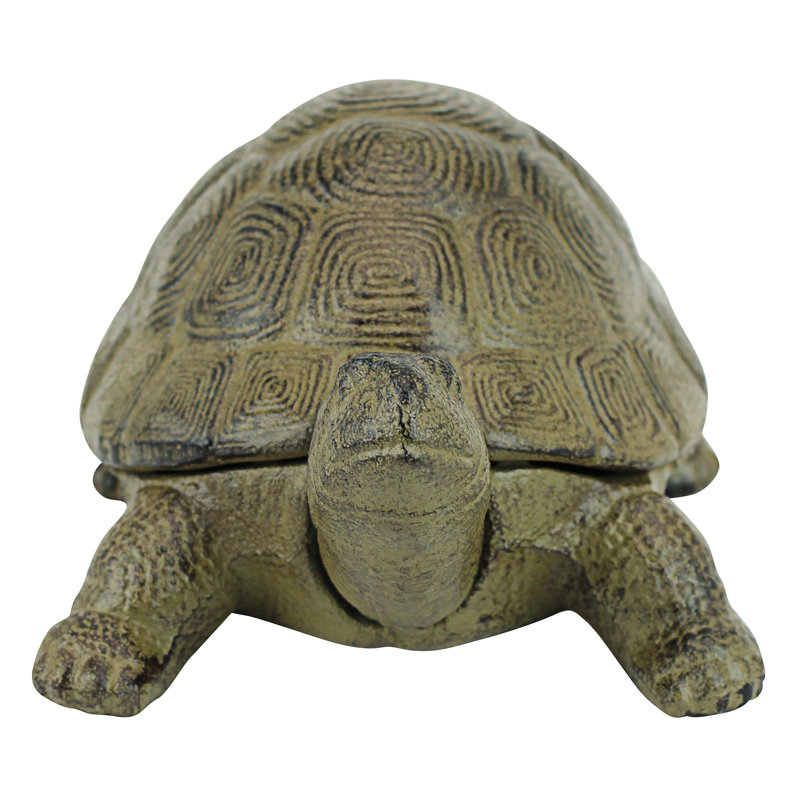 Aesop's Turtle Cast Iron Statue