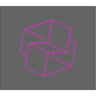 Box Geometric Purple - Gray;Box Geometric Purple - Gray Graphic Art Canvas
