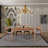 Akeeyla Extendable Dining Table & Chairs Set (5 Pieces), Scandinavian Design, Natural Beech Wood & 100% Linen Upholstery | Table: 47.2 x 29.5 x 31.5 inches (Open: 63.0 x 29.5 x 31.5 inches) | Elegant & Functional for Modern Homes