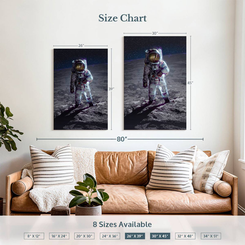 Oberle Apollo 11 Moonlanding, 39" H x 26" W