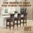 ROME + OAK Runyan Bar Stool, Dark Walnut & Vintage Brown Vegan Leather-1146039561