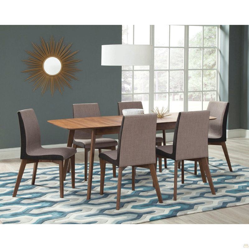 Carson Carrington Natural Walnut Extension Leaf Dining Table