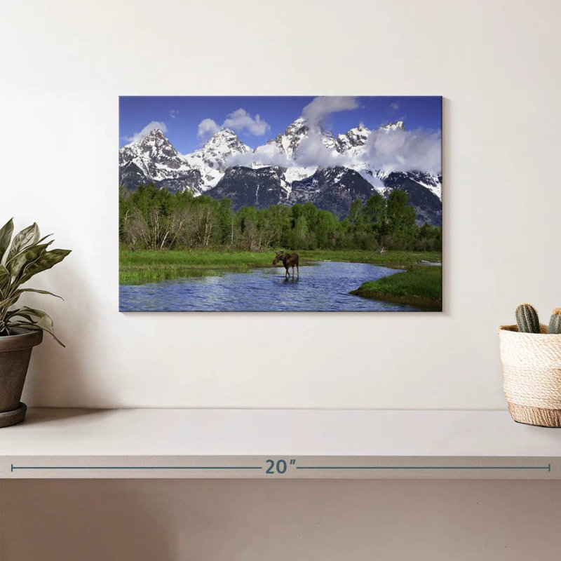 Orignal Alvord à la rivière Teton, H 8 po x l 12 po