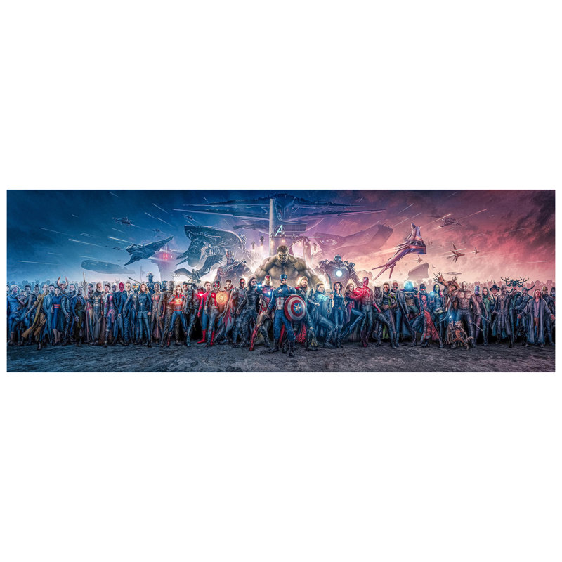 " Marvel Avengers " by THE Studio, Wrapped Canvas, 12" H x 36" W