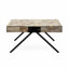 Table basse rectangulaire en bois de manguier massif et en fer 27,5 po avec pieds en forme de V