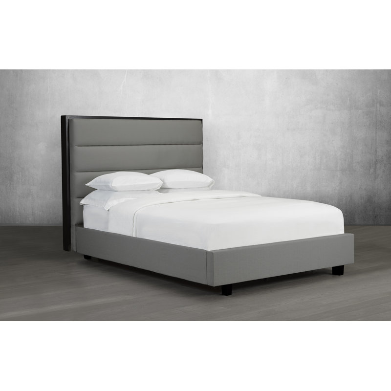 Lit plateforme avec rangement rembourré Haltwhistle, Double, Anthracite
