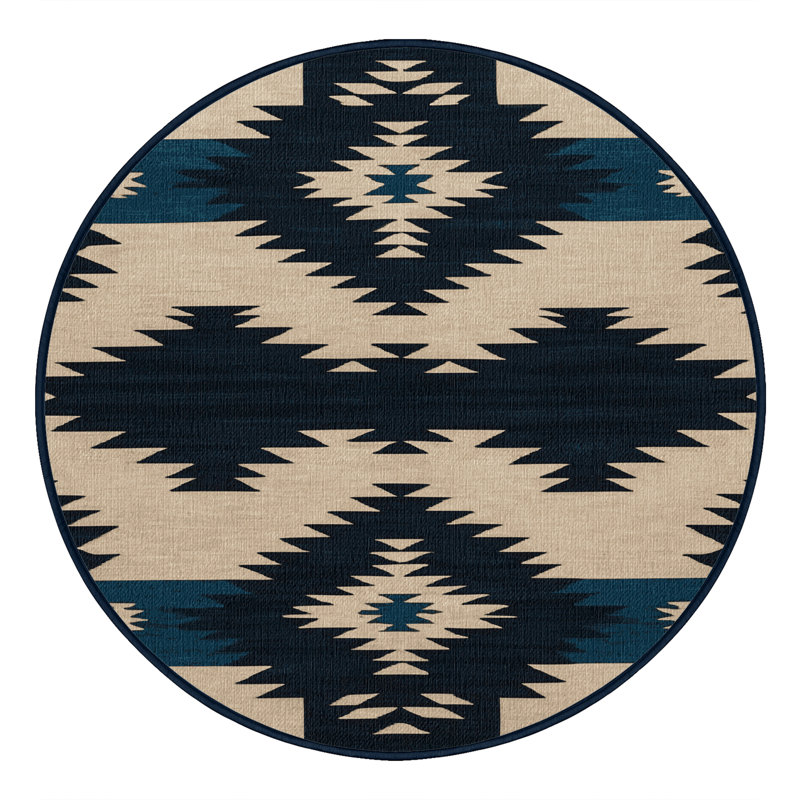  Tapis lavable Mountain Shadow Southwestern, Rond 4 pi