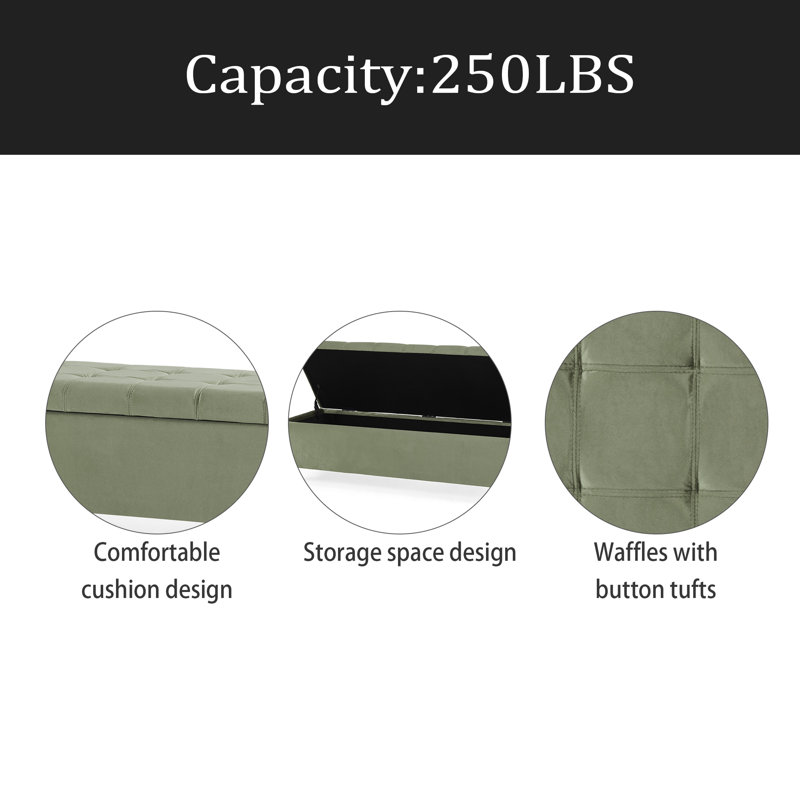 OTTOMAN DE RANGEMENT, Vert