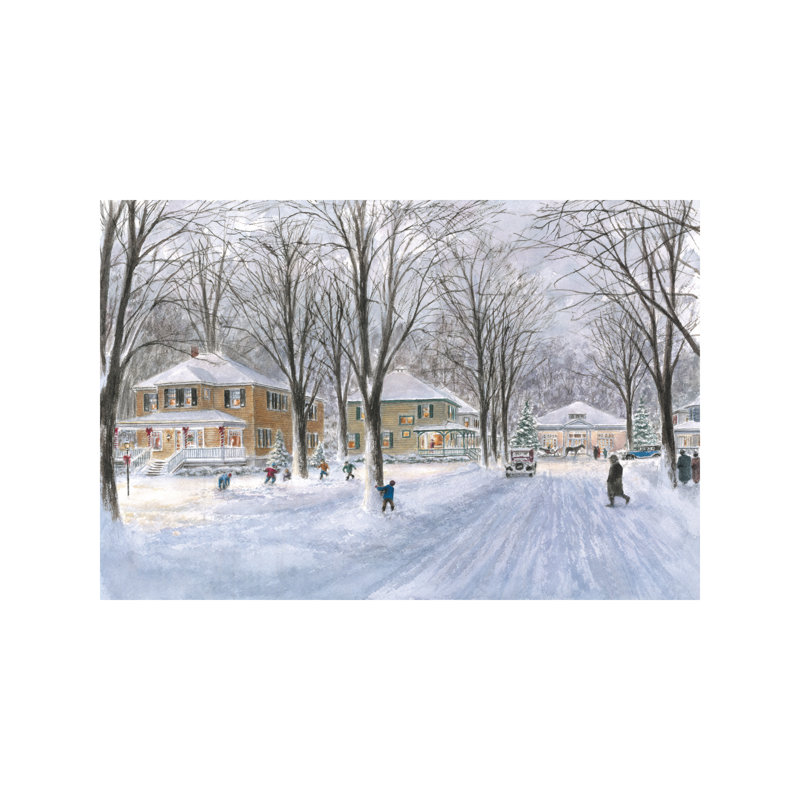 The Snowball Fight by Stanton Manolakas - Wrapped Canvas Print, 66.04 cm H x 45.72 cm W x 1.91 cm D