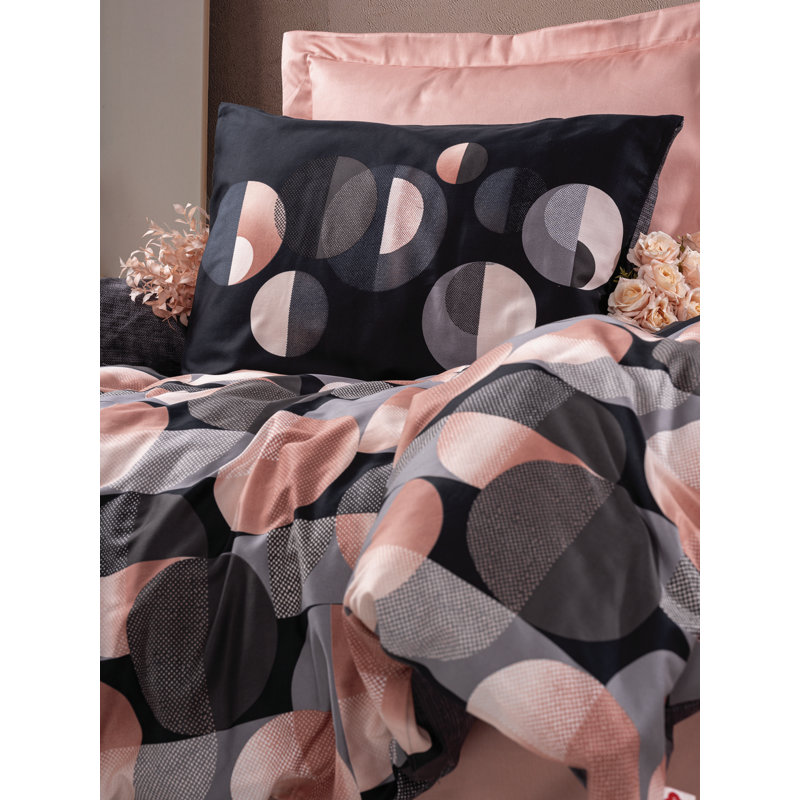 Ensemble de housse de couette 100% coton Gaynor, Housse de couette simple + 1 taie d'oreiller 24 po