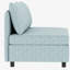 Canapé modulaire modulaire avec rangement sous le siège, canapé-lit, éponge haute de salon en tissu de chenille bleu antique, capacité de poids de 250 lb-121077293