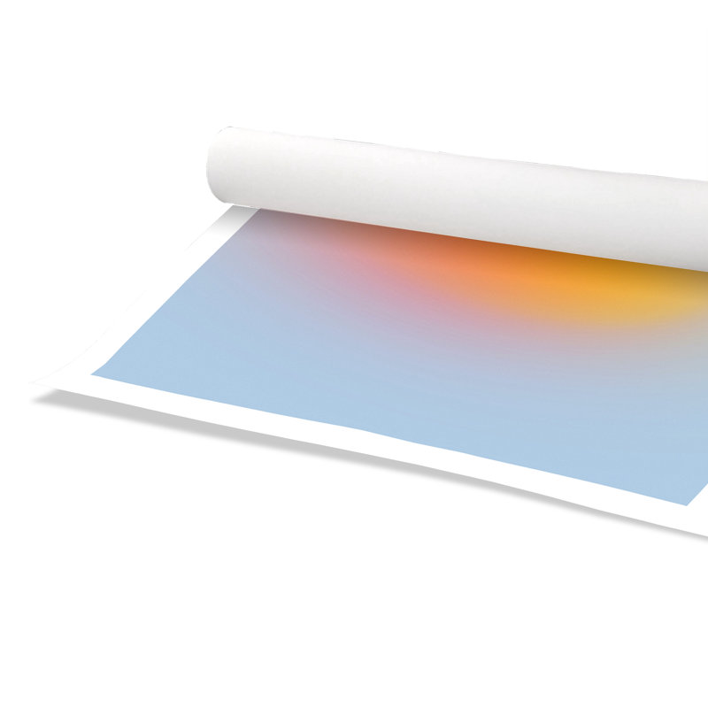 " Neon Orange Glow " by My Mind, White Slim Unmatted Picture Framed, 41.5" H x 29.5" W x 1.25" D  