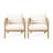 Zyaire Outdoor  Acacia Wood Club Chair With Cushions