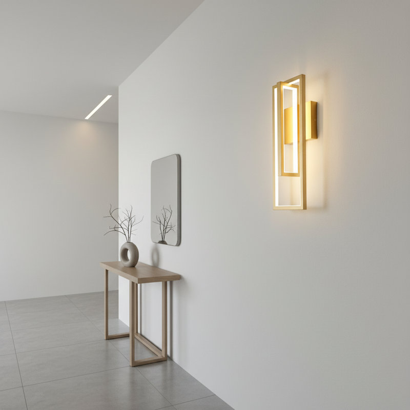 LED Flush Mounted Sconce, Gold