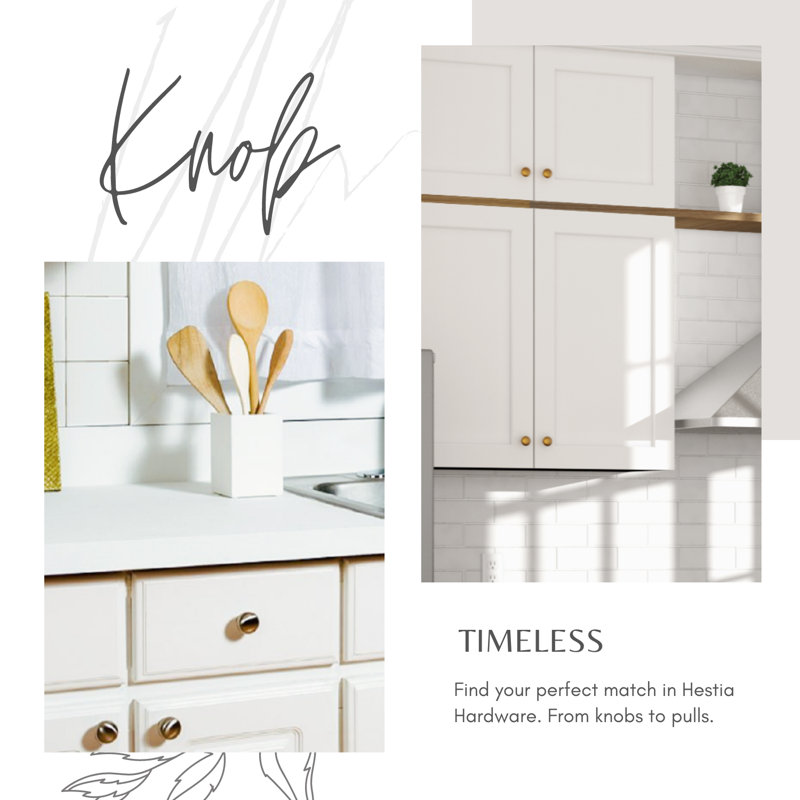 Black Round Cabinet Knobs with Mounting Hardware, Set of 10