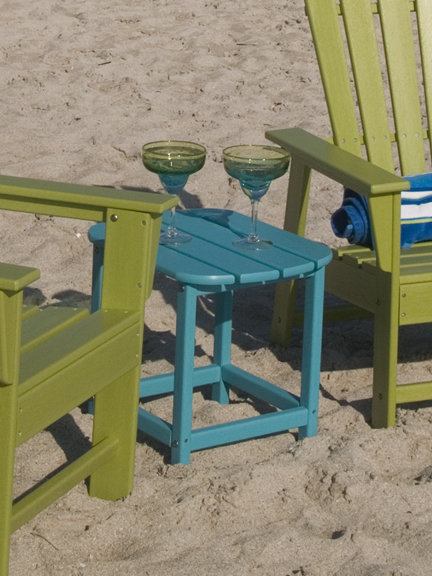 POLYWOOD® South Beach 15" Patio Side Table, Aruba