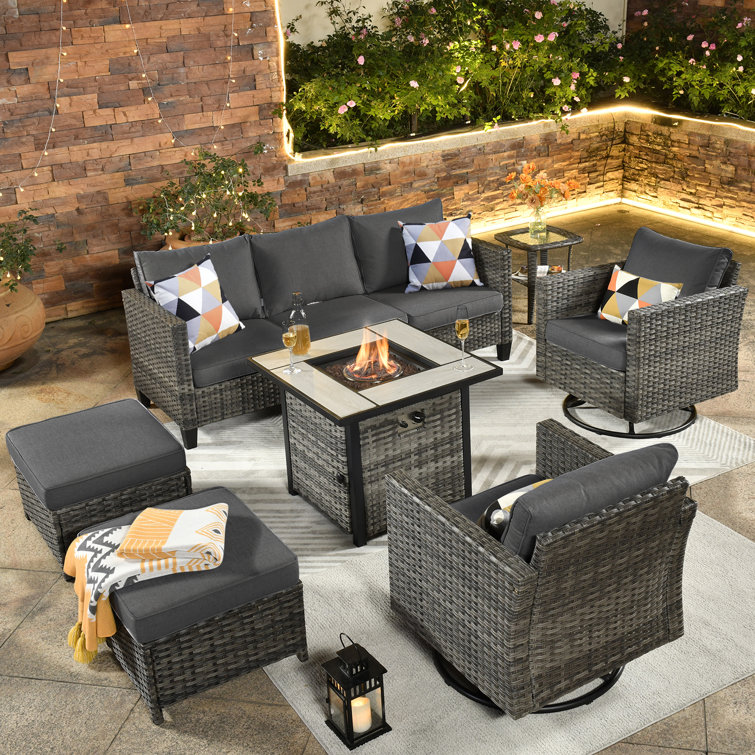 Ben 5 - Person Patio Conversation Sets with Cushions