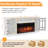 Farmhouse TV Stand with 36" Electric Fireplace and Glass Cabinet-1051040449-1036972831